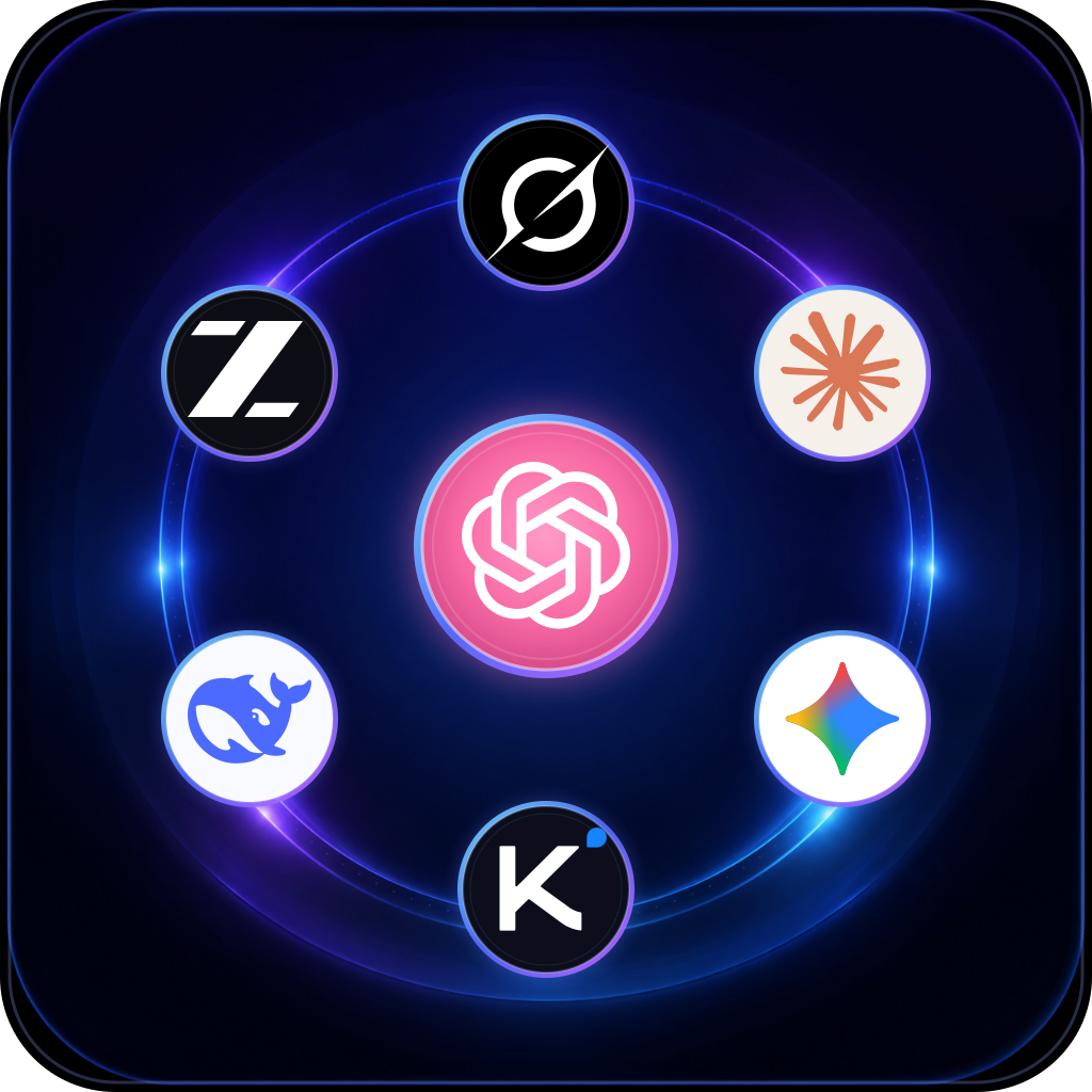 Groke 4.3 + Claude/Sonnet 4.6 + Gemini 3.1 Pro + Kimi K2.6 + DeepSeek V4 Pro + GLM 5.2 + CHATGPT 5.6